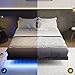 Liians Full Size Modern Floating Bed Frame with Smart LED Lights, USB Charging Station, Sturdy Metal Platform, No Box Spring Needed, and Easy Assembly