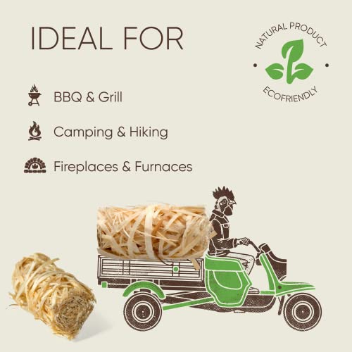 Inflame Fire Starters 70 Pcs For Campfires, Grill, Bbq, Fireplace, Woodstove - Charcoal Starter - Waterproof, Weather-Resistant - Natural Wood Fireplace Starters #TOP1