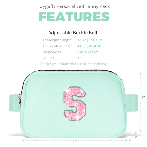 Image of Uygafly Gift for Teen Girls Kids Daughter Her - Birthday Gifts for 3 4 5 6 7 8 9 10 11 12 13 Year Old Girls,Fanny Pack Crossbody Bag Purse Belt Bag Cute Trendy Stuff | Green,S