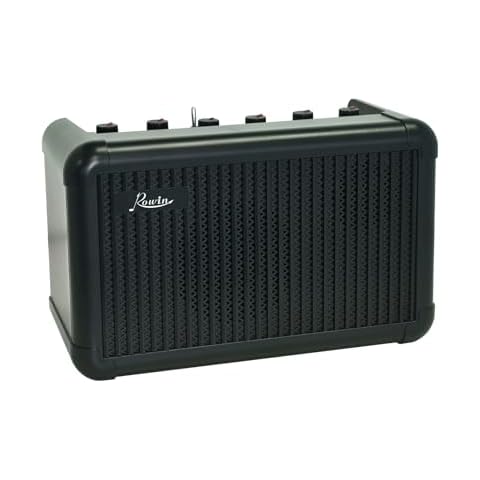 Rowin PE-10 Electric Guitar Amplifier - 15W Speaker, 6 Preamp Tones, Chorus/Flanger/Phaser/Tremolo, Delay/Echo/Room/Hall, Bluetooth, and Visual Tuner Cover