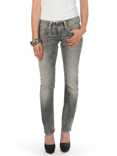 Pepe Jeans Damen Venus Jeans Regular Fit Low Waist Authentic Rope, Denim E83, 28 W/32 L