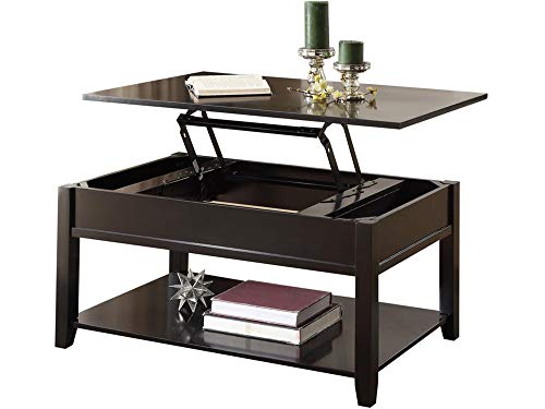 Traditional Looking Coffee Table with Lift Top, Black Traditional Looking Coffee Table with Lift Top, Black