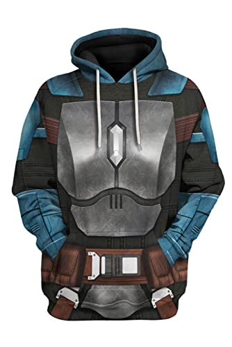eioaner Bo-Katan Kryze Costume Hoodie Mandalor Leader Bo-Katan Cosplay Printed Pullover Sweatshirt Adults Halloween Outfits
