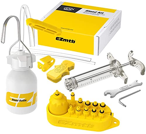 Elolicu Bicycle Hydraulic Disc Brake Bleed Kit, Mountain Bike Hyaraulic Disc Brake Repair Tool Brake Bleeding Set Mineral Oil for Magura Shimano Tektro SRAM Series MTB Bike Outdoor Bicycle Repair Tool