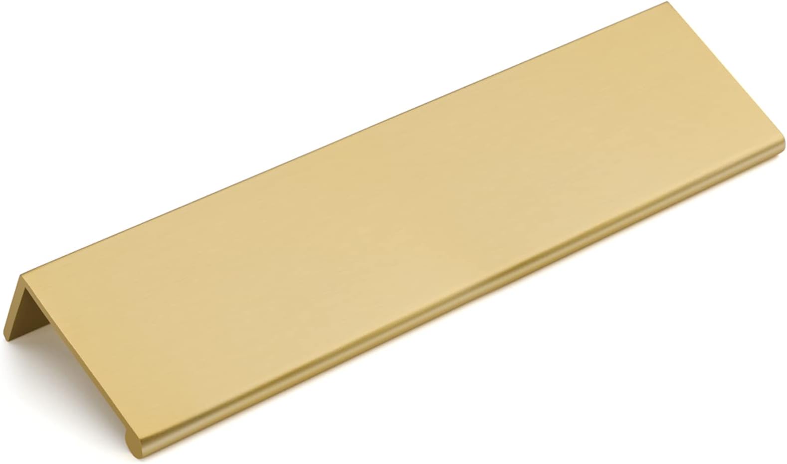 goldenwarm 5 Pack Gold Finger Edge Pulls Drawer Finger Pulls Champagne Gold Kitchen Hardware Handles Bedroom Dresser Drawers,5in Hole Center