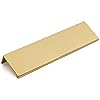 goldenwarm 10 Pack Gold Finger Edge Pulls Drawer Finger Pulls Champagne Gold Kitchen Hardware Handles Bedroom Dresser Drawers,5in Hole Center