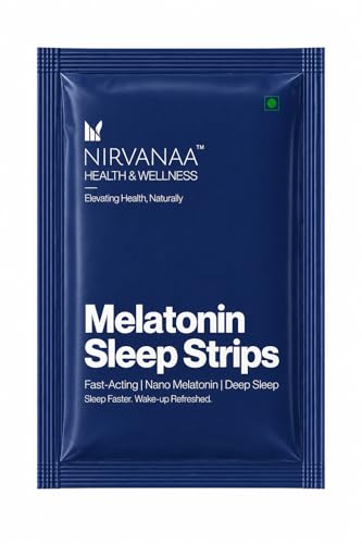 Image of Nirvanaa RESTCREST Melatonin Sleep Strips 5mg | 90 Orally Dissolving Strips | Fast Absorbing | Non-Habit Forming | Natural Sleep Aid | Promotes Deep Sleep | Eases Jet Lag | Sugar-Free | Mint Flavour
