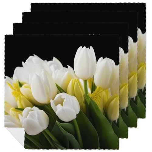 Servilletas de Tela con Flores Diferentes 47.5x47.5 cm 4 Pzas miniatura 1