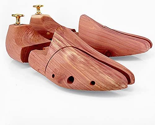 Shaper de chaussures, 2 pièces/lot Embauchoirs pour hommes en bois de cèdre rouge Longueur et largeur réglables Shoe Shaper Outil d'entretien des chaussures Meilleure forme anti-rides Shoe Tree Shoe S
