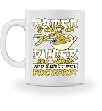 Ramen Para La Cena Almuerzo Desayuno Tazón Miso Tonkotsu Ramen - Taza -M-Blanco