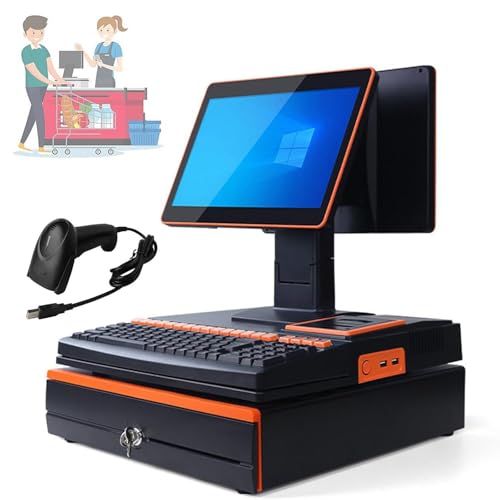 HaiZethonic Pos Comercial,Cuenta con Pantalla Táctil15,6',Impresora Recibos Integrada 58mm,Procesador I5,8gbddr3, Ssd128/256gb para Pago Rápido Dual-128GB