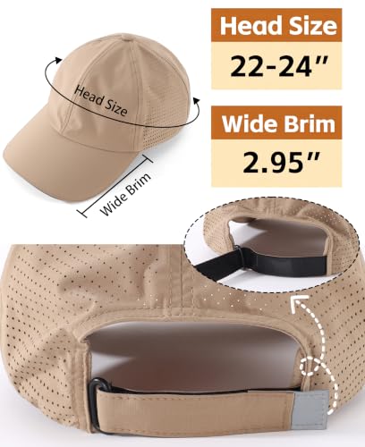 Image of Home Prefer Reflective Water Repellent Quick Dry Airy UPF50+ Sun Hat for Men Women Outdoor Sports Baseball Caps Unisex