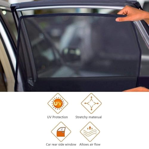 Image of Car Window Sun Shade /Curtain for Audi Q3 All Models - Black Color (Pack of 6)