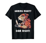Gaming Night! Gaming Beaver, Funny Gamer Lover, Nerd Animal T-Shirt