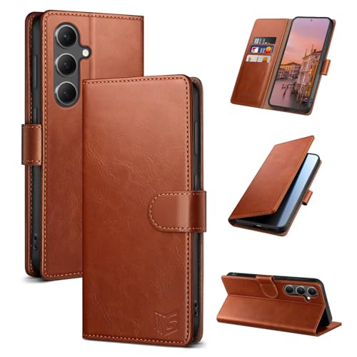 SUANPOT compatible With Samsung Galaxy S24 Plus/S24+ Wallet case with RFID Blocking Credit Card Holder,Flip Book PU Leather Protective Cover Men Women for Samsung S24 Plus Phone case Light Brown Color by SUANPOT - Used condition - US$8.97