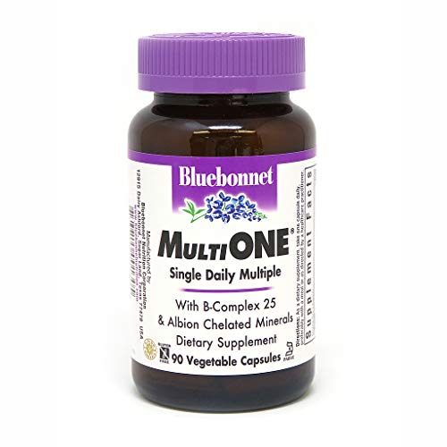 Bluebonnet Nutrition Multi One (with Iron) Vegetable Capsules, Complete Full Spectrum Multiple Vitamin