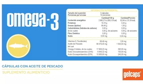 Vitamínicos, omega 3 gelcaps Marca GELCAPS (2)