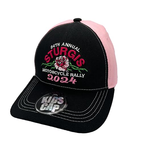 Biker Life Clothing Kids 2024 Sturgis Motorcycle Rally Rose Vine Hat