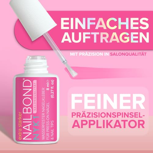 NYK1 Nagelkleber Extra Stark für Press-Ons, Nageltips & Kunstnägel | 8ml – Ansicht 5
