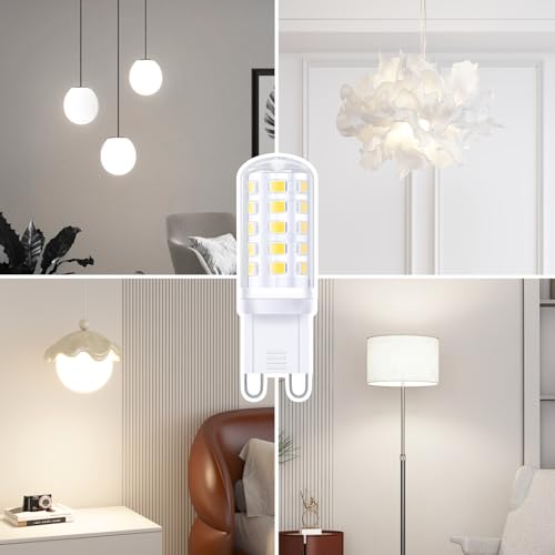 LiTlight G9 LED Bulbs Cool White 5W, 50W Halogen Equivalent, 600LM G9 Bulbs 6000K, Non-Dimmable, Energy Saving Corn Light Bulb Home Light/Bathroom/Chandelier, No Flickering, Pack of 6 - Image 5