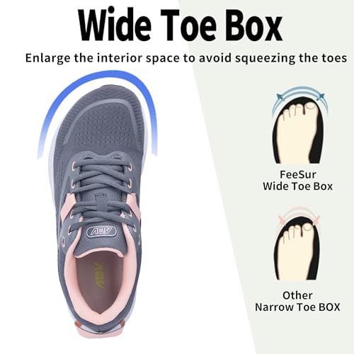 Womens Wide Toe Box Shoes Arch Support Walking Shoes Orthotic Wide Tennis Sneakers for Plantar Fasciitis2