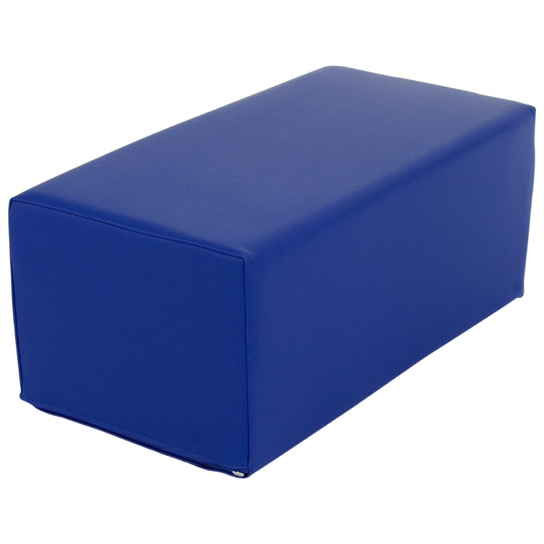 ATC Handels GmbH Stufen-Lagerungskissen 50 x 25 x 20cm aus qualitativem Ether-Schaum mit Kunstlederbezug, verstecktem Reißverschluss und Flächendesinfektionsmittel-Reinigungsmöglichkeit (blau)