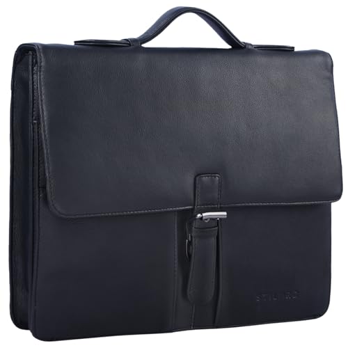 STILORD 'Aurelio' Vintage Konferenzmappe Leder mit...