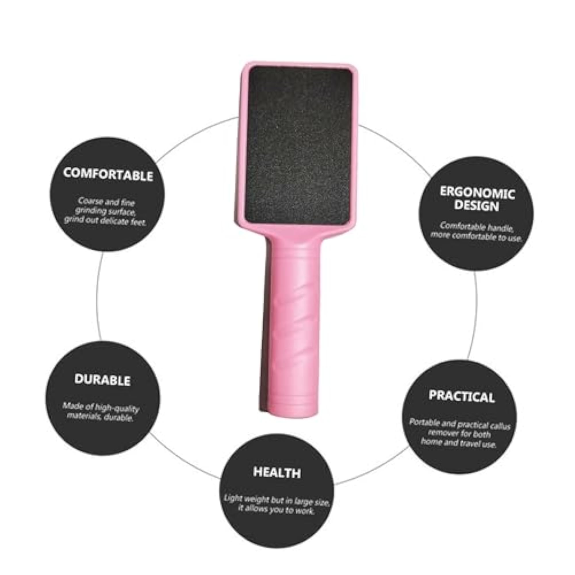 Plastic Foot Scrubber with Double Sided Rasp for Dead Skin