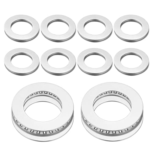 Image of sourcing map 10 Sets NTA1625 Thrust Needle Roller Bearings with 20 Washers, Chrome Steel Needle Roller Bearings, ID 1", OD 1-9/16", Thickness 1/8"