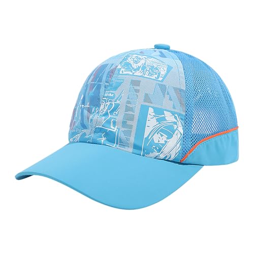 JIAHG - JIAHG Casquette Visière pour Garçons 3-7 Ans été Casquette de Base-Ball en Maille Respirant Séchage Rapide Chapeau de Soleil Motif Graffitis à la Mode Visière de Sports Extérieurs Réglable