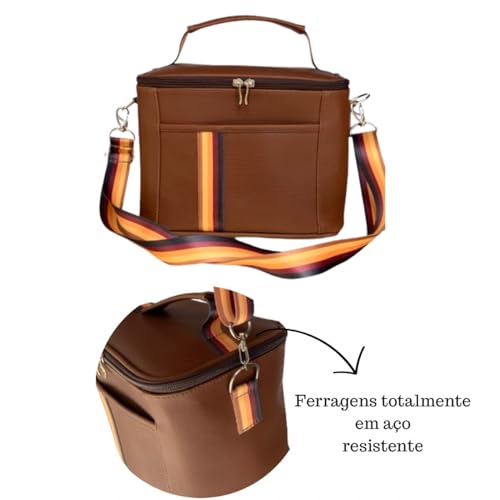 Bolsa Térmica Lancheira Marmita Academia Trabalho Fitness Necessaire Alça em Lona Resistente Imperme