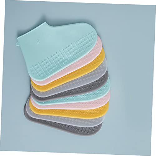 Cubrecalzados reutilizables para lluvia, antideslizantes, de silicona, color blanco, talla grande miniatura 6