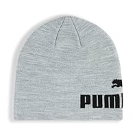 Puma Unisex Adults ESS Mid Crown Cuffless Beanie Light Gray Heather/Black, X-Large
