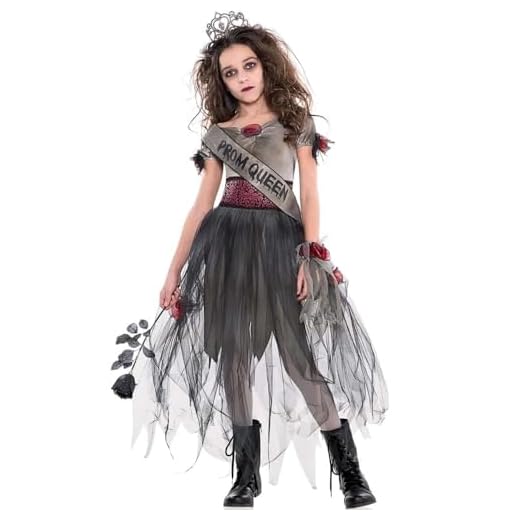 Amscan 842693 Prom Corpse Gown Costume, Children Medium Size, 1 Piece