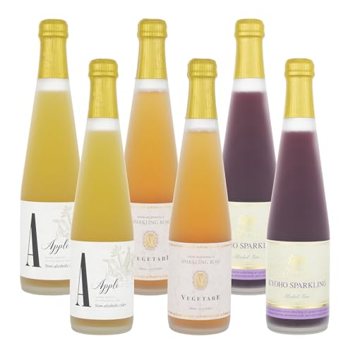 ベジターレ ノンアルコールドリンク スパークリングハーフボトル 300mL×6本セット (巨峰・シードル・ロゼ各2本)