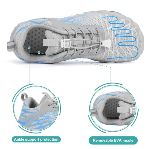 Image of Hike Barefoot Shoes for Women Men Non-Slip Breathable Walking Shoes Wide Toe Box Comfortable Athletic Footwear