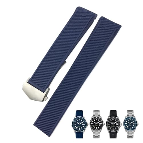 Bracelet de montre en caoutchouc naturel 20mm 22mm montre TAG Heuer Aquaracer