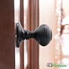 EAI Beehive Reeded Black Door Knobs | 1 Pair of Matt Black Mortice Knobs (55mm) for Internal Doors #4