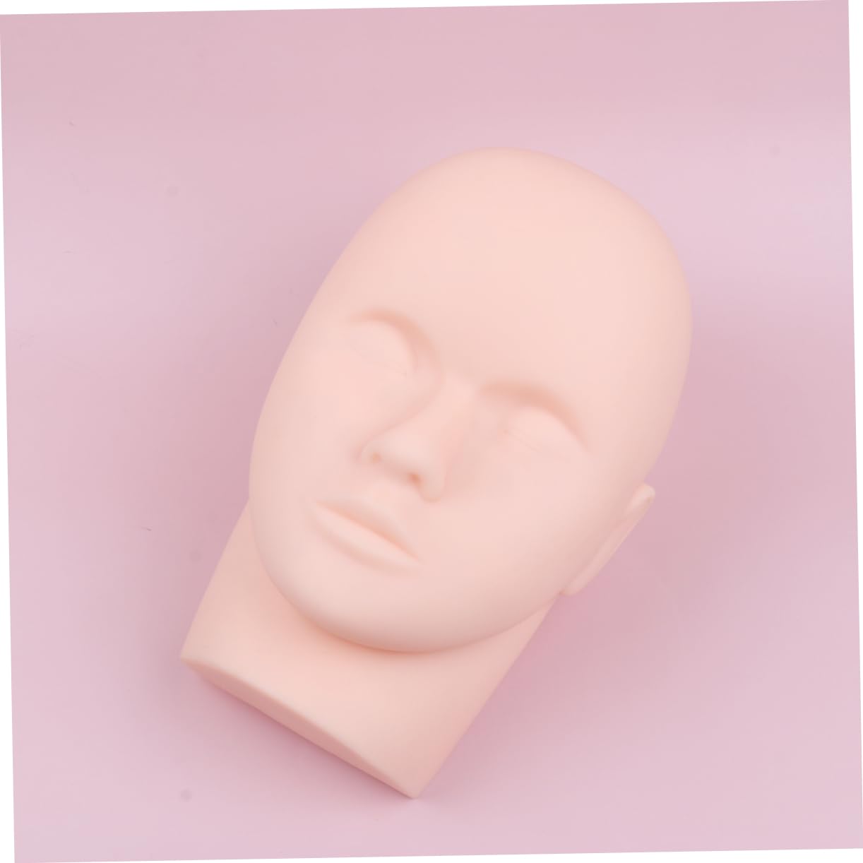 NULYLU Makeup Practice Training Head Eyelash Grafting Practice Kit Beginner's Eyelash Extension Set Silicone Model Head for Lash Grafting