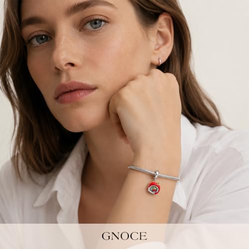 Image of GNOCE Japanese Charm Bead Silver Plated Pendant Dangle Charms fit Bracelet Jewelry Gift for Women