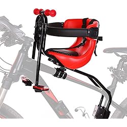 Polisport Silla Bici MSFE Silla Bebe Bicicleta Delantera,Asiento Infantil para Bicicleta de montaña Soporta hasta 50KG,Asiento de Bicicleta con cinturón de Seguridad/Respaldo/Pedales/Pasamanos,niños de 8 Meses a 4 años