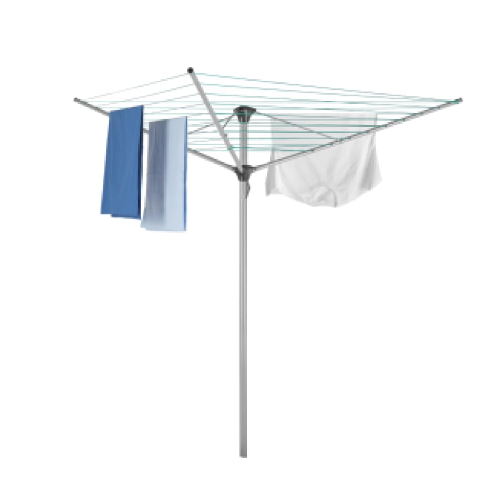 Metaltex 3-Arm, 30m, Rotary Airer Washing Line, Steel, Silver, 177 x 177 x 178 cm