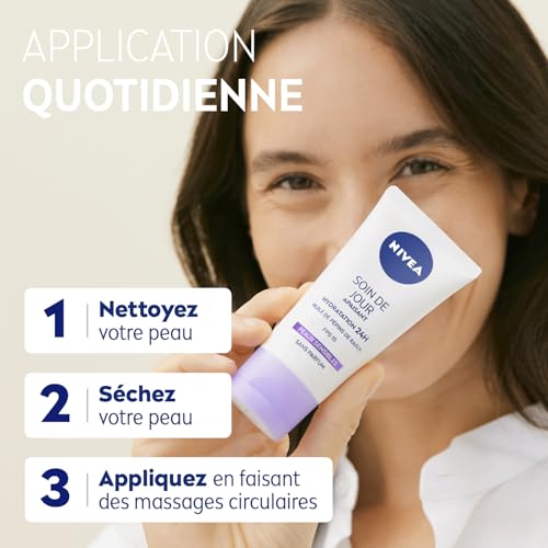 Crème Visage Jour Hydratante Apaisante Peaux Sensibles Nivea Le Tube De 50ml - vue 6