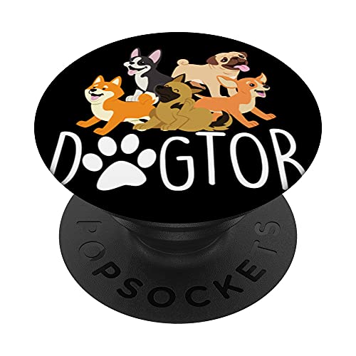 Dogtor Dogs Veterinario Veterinario Tech Veterinario Técnico Mascota PopSockets PopGrip Intercambiable