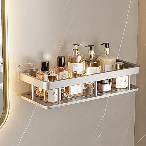 HOTORI 2 Pack van Toilet Rack Badkamer Over Het Toilet, Grijs Luchtvaart Aluminium Badkamer Opslag Organizer Toilet Planken voor het organiseren van Papieren Handdoeken shampoo