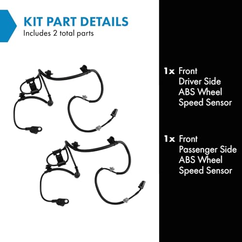 TRQ Front ABS Wheel Speed Sensor Set Compatible with 2013-2018 Hyundai Santa Fe 2013-2018 Santa Fe Sport 2013-2014 Kia Sorento ALS2537 956702W000 5S14066 by TRQ - Image 2
