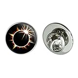 Total Solar Eclipse Painted Metal 0.75' Lapel Hat Pin Tie Tack Pinback