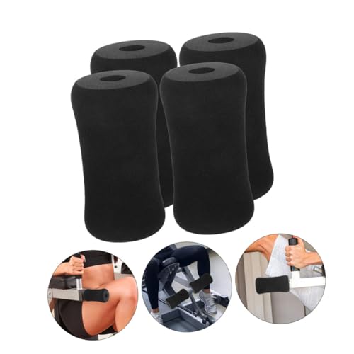 6 unidades de fundas protectoras para rodillos de fitness, recambios para almohadillas de pie en equipos de gimnasio, espuma de goma y plástico, color negro miniatura 5