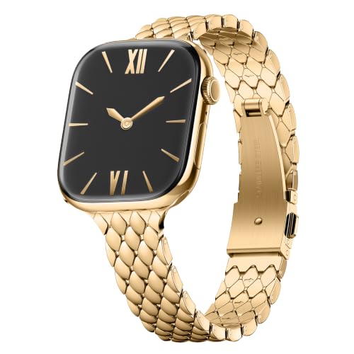 Bracelet fin Apple Watch femme anti-irritation en acier fin pour iWatch SE