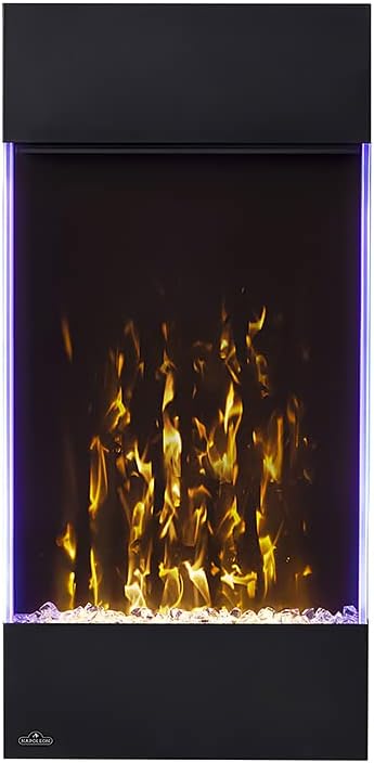 Napoleon Allure 32 inch Vertical Wall Mount Electric Fireplace - Black, NEFVC32H